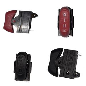 کلید سشوار رنگی قرمز و مشکی فابریکی مجموعه 2 عددی