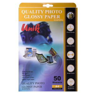 کاغذ فتوگلاسه آ4 یونیک 260 گرم مدل : EUNP5070