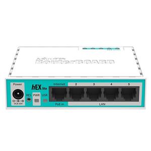 روتر شبکه 5 پورت میکروتیک مدل hEX lite