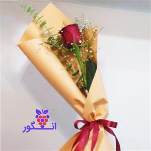 دسته گل رز تک شاخه یک‌طرفه 