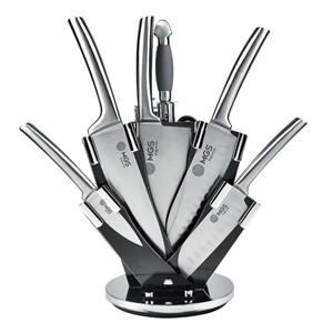 سرویس چاقو آشپزخانه 9 پارچه استیل ام جی اس مدل KS8014S