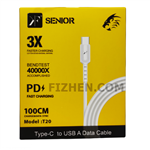 کابل شارژ تایپ سی کی اف سنیور USB to Type-C Cable KF SENIOR TC-20