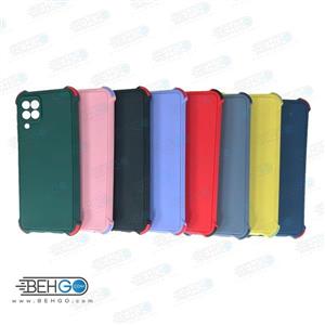 قاب سامسونگ A22 4G کاور مدل ژله ای دکمه رنگی محکم ضد ضربه با محافظ لنز دوربین گوشی  Samsung A22 4G