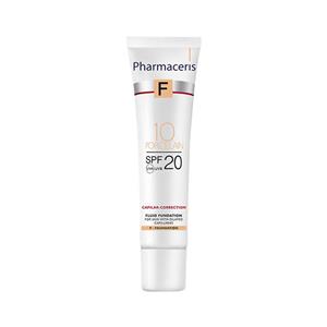 کرم پودر آبرسان ( کاپیلاریل)رنگ روشن PHARMACERIS F FLUID FOUNDATION SPF 20  CAPILAR-CORRECTION 10 PORCELAIN 30 ML