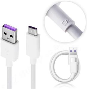 کابل اصلی سریع تایپ سی هواوی کابل اورجینال فست شارژر هواوی داخل بنفش با خروجی 5 امپر مدل میت 9 طول 1 متر Huawei HL1289 LX1289 USB 3.1 To Type C Fast Cable 1m