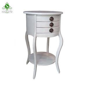 میز تلفن گرد سه کشو مدل دنیز