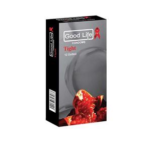 کاندوم گودلایف مدل انار خاردار tight And dotted بسته 12 عددی goodlife Tight Condoms 12PSC 