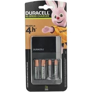 شارژر فوق سریع دوراسل به همراه ۴ عدد باتری شارژی Duracell مدل CEF14