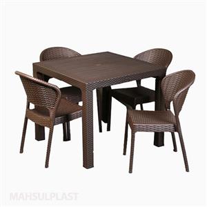 ست ۴ نفره حصیر بافت ناصر پلاستیک کد 323-972