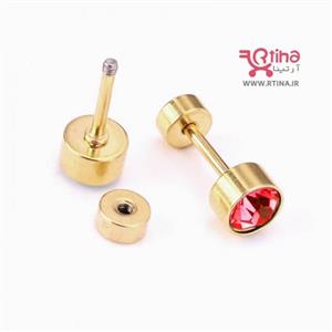 گوشواره میخی نگین دار دخترانه/ پسرانه مدل پیچی (جفتی)