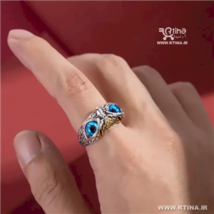 انگشتر اسپرت دخترانه و پسرانه طرح جغد چشم آبی