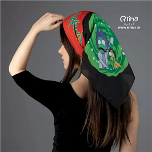روسری کوتاه بیبی اسکارف دخترانه طرح فانتزی جدید (68×68 سانتیمتر)