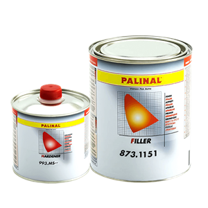 آستر دو جزئی پر کننده پالینال مخصوص خودرو رنگ سفید با هاردنر Palinal Acrylic Filler 873.1151 White