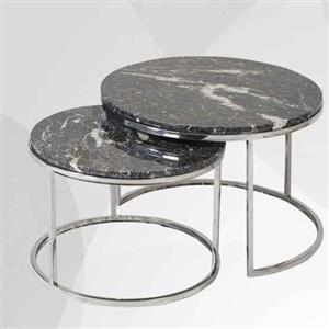 میز عسلی فلزی جدید نقره ای کد 876