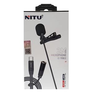 میکروفون یقه ای تایپ سی نیتو مدل NITU NM02 MICROPHONE 2M TYPE-C 