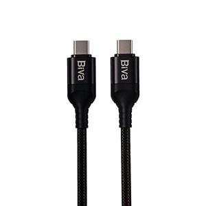 کابل فست شارژ کنفی type-c به type-c بیوا (biva) مدل c-03cc طول 1.2 متر، 