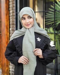 روسری وال نخی سبز روشن کد 2