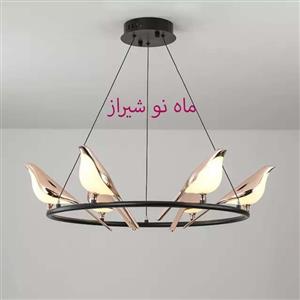 لوستر فوق مدرن آویز 6 شعله (طرح پرنده)