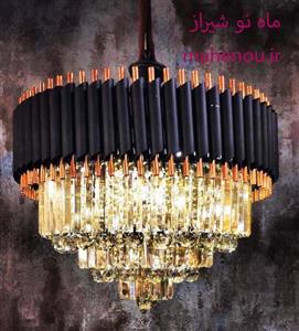 لوستر مدرن آویزی تابان مشکی سایز 60