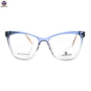 عینک طبی زنانه سواروسکی مدل SW8091 آبی روشن 
