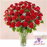 دسته گل 50 شاخه رز قرمز( دبی و امارات)