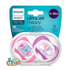 پستانک فیلیپس اونت سیلیکونی نوزاد دوتایی 6-18 ماه Philips avent