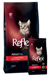 غذای خشک گربه با طعم بره و برنج رفلکس پلاس Reflex Plus Adult Lamb & Rice وزن 1.5 کیلوگرم