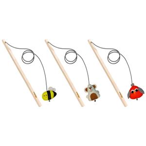 چوب بازی گربه نیناپت با عروسک دست ساز