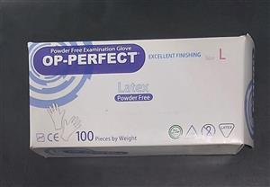 دستکش لاتکس بدون پودر سایز لارج (بزرگ) بسته‌ی 100 عددی