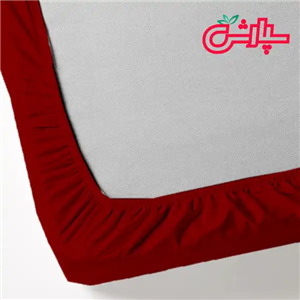 سرویس ملحفه ساده زرشکی – کتان