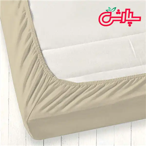 سرویس ملحفه ساده کرم نسکافه ای  – کتان