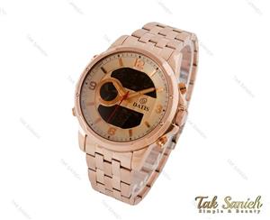 ساعت داتیس مردانه دوزمانه رزگلد Datis-3768-G