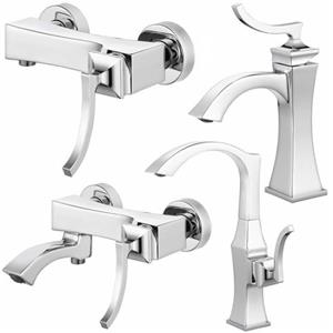 ست 4 تکه شیرآلات کرومات مدل پالادیوم