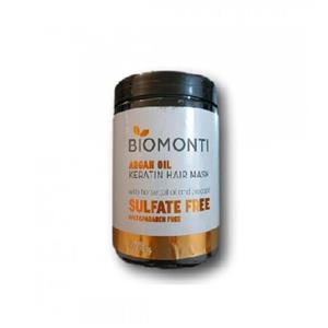 ماسک موی بیومونتی Biomonti بدون سولفات حاوی کراتین و روغن آرگان حجم 750 میل