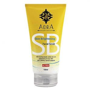 اسکراب تمیزکننده و روشن کننده پوست صورت آدرا حجم 150 میلی لیتر Adra Skin Brightening Facial Scrub 150ml