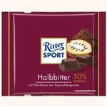 شکلات 100 گرمی ریتر اسپرت (Ritter sport) بنفش - تلخ 50% کاکائو