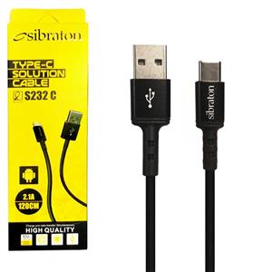 کابل شارژر USB به USB-C سیبراتون مدل S232 طول 1.2 متر 