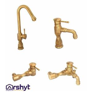 ست شیرآلات طوفان فلز مدل گرند طلا براق