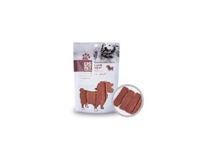 تشویقی سگ یو اس پت استریپ گوشت بره ۱۰۰ گرمی