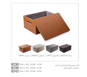 باکس چرمی داخل کمد لباس با پوشش داخلی مخمل ملونی مدل 8036