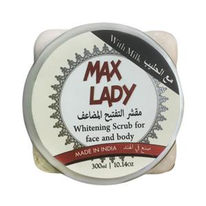 اسکراب لایه بردار پوست مکس لیدی مدل milk حجم 300 میلی لیتر