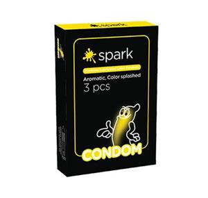 کاندوم رنگ افشانه ای 3 عددی مدل Spark 