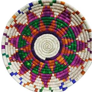 سینی حصیری رنگی