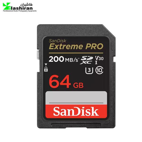 کارت حافظه SanDisk 64GB Extreme SDXC UHS-I Card C10 U3 4K 