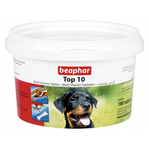قرص مولتی ویتامین سگ بیفار beaphar مدل TOP 10 بسته 180 عددی 