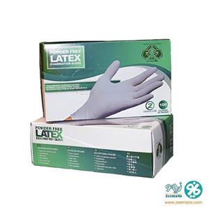 دستکش لاتکس بدون پودر 100 عددی خارجی در سایزبندی