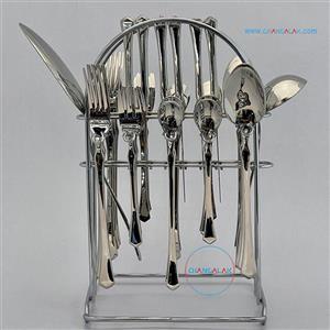 ست رومیزی قاشق چنگال پالرمو براق طرح کاوالریا