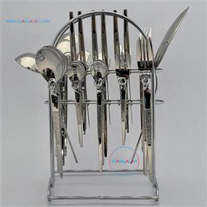 ست رومیزی قاشق چنگال پالرمو براق طرح تاپیتو