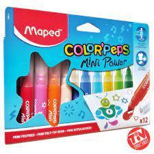 ماژیک رنگ آمیزی مپد مدل  mini felt- بسته 12 رنگ