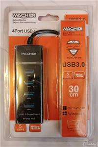 هاب چهار پورت usb3 مارک Macher